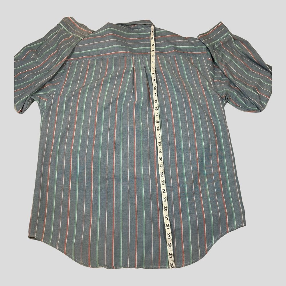 Vintage Levi's San Francisco Shirt Adult L Blue Striped button Down Men's - Picture 7 of 7